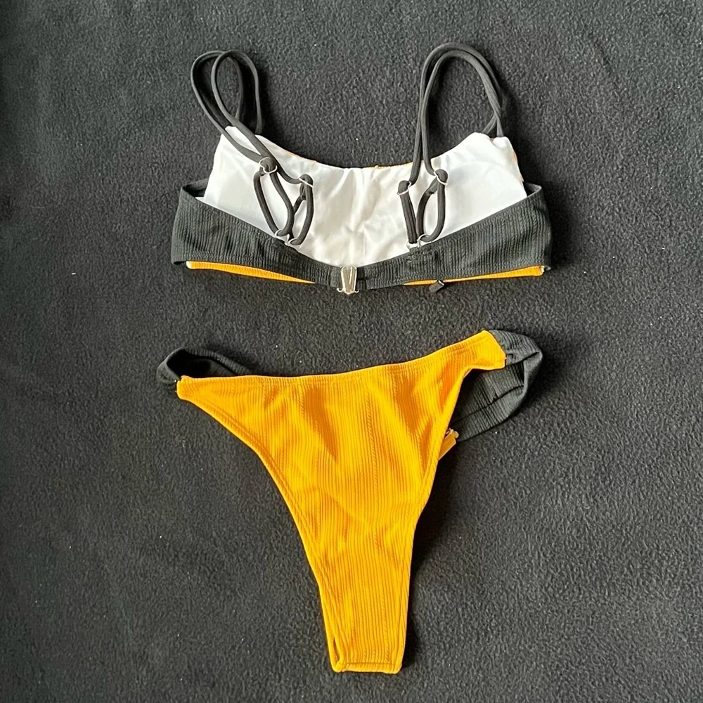 colorblock cheeky bikini set - Picture 4 of 4